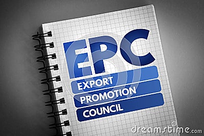 EPC - Export Promotion Council acronym Stock Photo