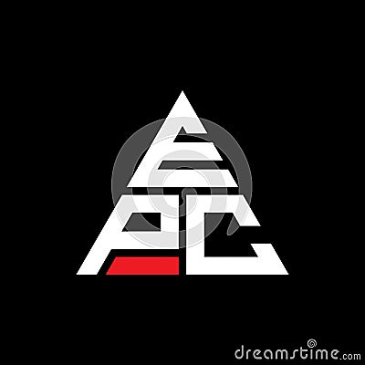 EPB triangle letter logo design with triangle shape. EPB triangle logo design monogram. EPB triangle vector logo template with red Vector Illustration