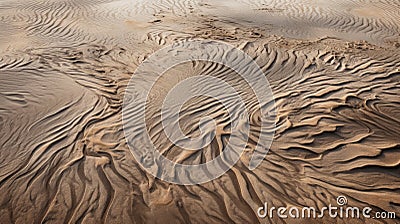 Ephemeral Sand Wind Ripples: Detailed Compositions Of Hawaii's Rustic Texture Stock Photo