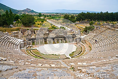 Ephesus ancient theatre Stock Photo