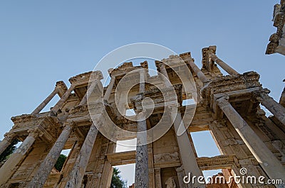 EPHESUS EFES ARCHEOLOGÄ°CAL SÄ°TE,TURKEY-The Celsus Library. Stock Photo