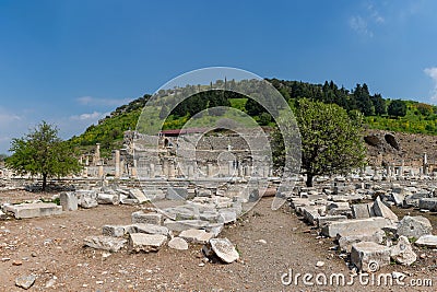 Ephesus - State Agora and Odeon Editorial Stock Photo