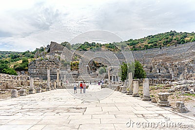 Ancient Theatre in Historical Ephesus City Editorial Stock Photo