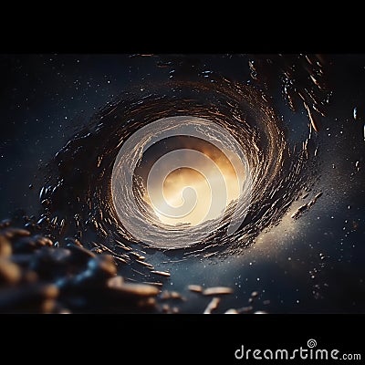 Epic astronomical absolution blackhole cluster Stock Photo