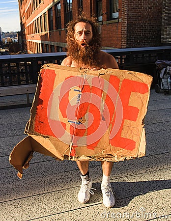 Epic Crazy Bearded Guy Editorial Stock Photo