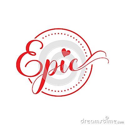 Epic word red badge Vector Illustration