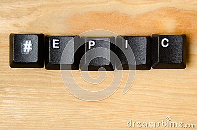 Epic word Stock Photo