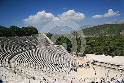 Epidaurus Amphitheater, Greece Stock Photo