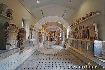 View of the museum in the archaeological site of Epidaurus Editorial Stock Photo