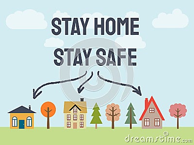 Epidemic stay home Vector Illustration