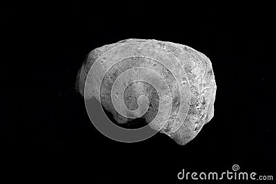 Epimetheus orbiting in the outer space. 3d render Stock Photo