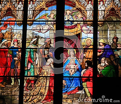 Epiphany - Adoration of the Magi Stock Photo