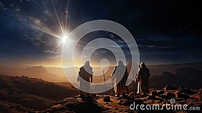 Epiphany and Christmas religious nativity concept Stock Photo