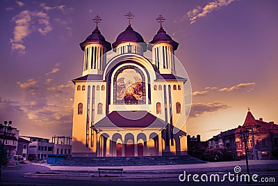 The Episcopal Cathedral of Drobeta Turnu Severin city Editorial Stock Photo