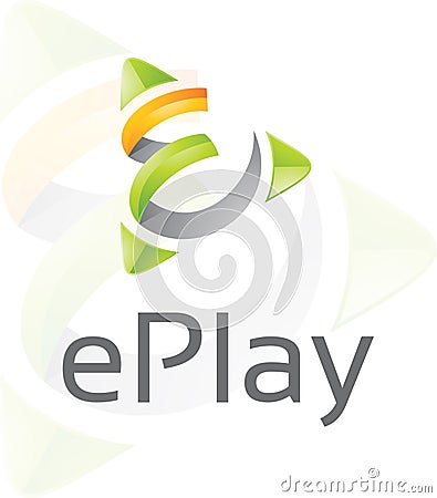 EPlay - logo template Vector Illustration