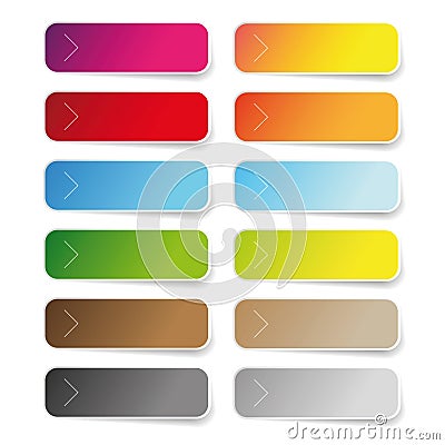 Epmty color sticker set label Vector Illustration