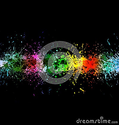 Eps 10 color paint splashes Vector Illustration