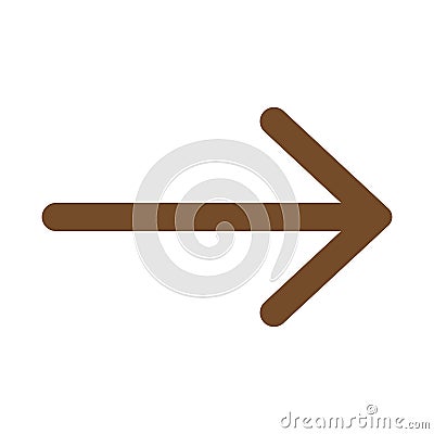 eps10 brown vector right arrow icon Stock Photo