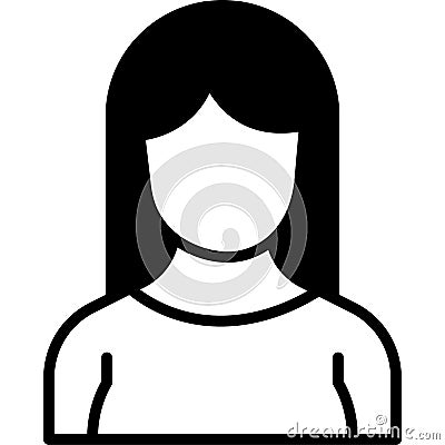 Female Student Avatar which can easily edit and modify Vector Illustration