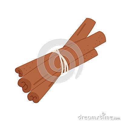 Hand drawn vector cinnamon seasoning. Vector Illustration