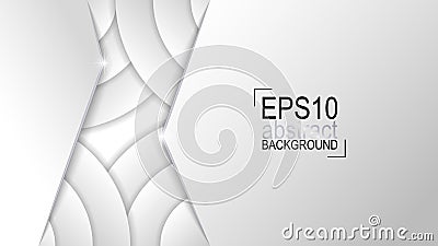 EPS10 monochrome abstract vector background. Graphic effect based on circles in relief with their shadows. Vector Illustration