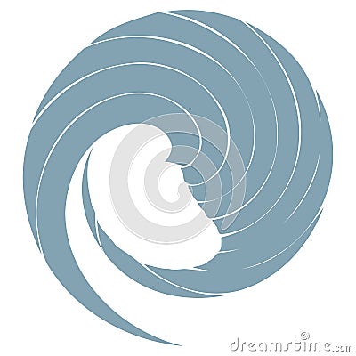 Circular Spiral, swirl, twirl design element. Concentric, radial and radiating burst of lines with rotation, gyre and curved Vector Illustration