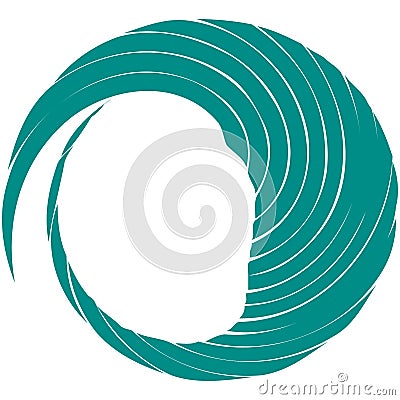 Circular Spiral, swirl, twirl design element. Concentric, radial and radiating burst of lines with rotation, gyre and curved Vector Illustration