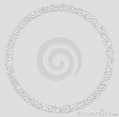 Grayscale random squares in circle formation abstract geometric element. Circle, circular mosaic Vector Illustration