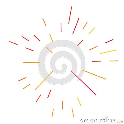 Radial, radiating lines abstract burst element. Concentric whirligig volute, helix spreading stripes. Circular, cyclic strips, Vector Illustration