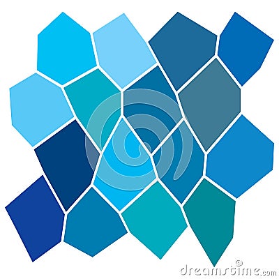 Tessellation, Random, Irregular Mosaic tiles, Stones, Stonework Pattern, Background Vector Illustration