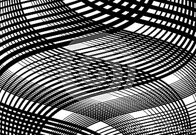 Wavy, billow, undulate lines reticulate, snake-skin mesh, grid, abstract background pattern and texture Vector Illustration