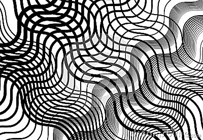 Wavy, billow, undulate lines reticulate, snake-skin mesh, grid, abstract background pattern and texture Vector Illustration