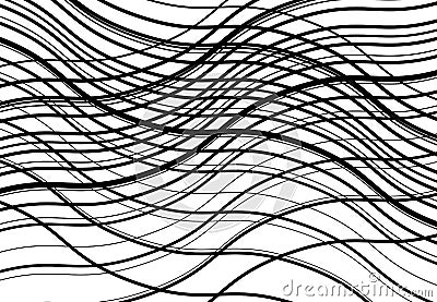 Wavy, billow, undulate lines reticulate, snake-skin mesh, grid, abstract background pattern and texture Vector Illustration