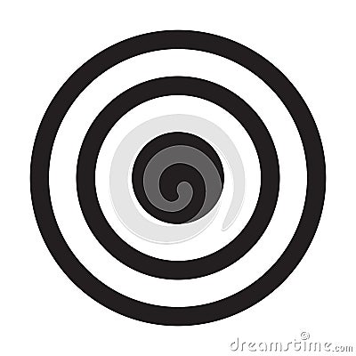eps10 vector black circular target icon Vector Illustration