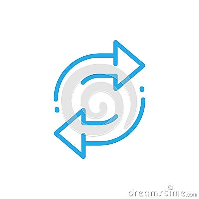 eps10 vector illustration of a double reverse arrow symbol. Vector Illustration