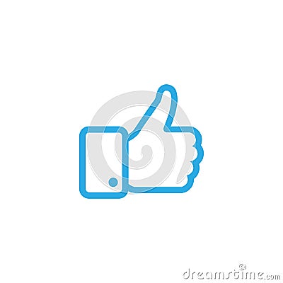 eps10 vector illustration of a Like line art icon. Vector Illustration