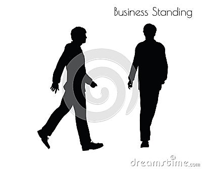 EPS 10 vector illustration of man in Business Standing pose on white background Vector Illustration