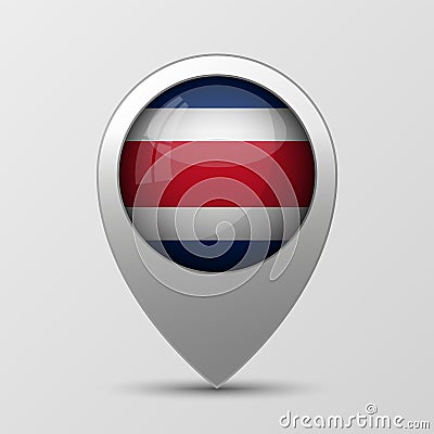 EPS10 Vector Patriotic background with Costarica flag colors Vector Illustration