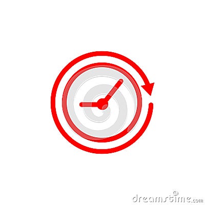 eps10 vector red long life time or durable icon Vector Illustration