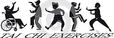 Tai chi clip-art Vector Illustration