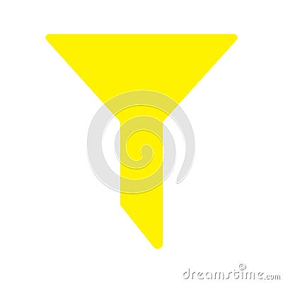 eps10 yellow vector filter solid icon Vector Illustration