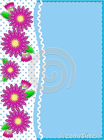 Eps10 Vector. Blue Copy Space with Side Trim of Z Vector Illustration