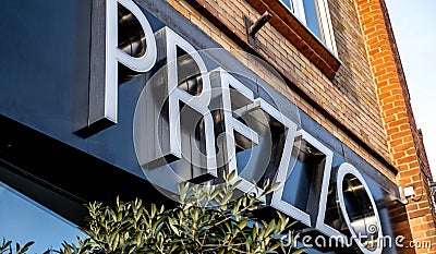 Prezzo Italian Style Restaurant Sign And Logo Editorial Stock Photo