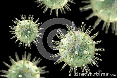 Epstein-Barr virus illustration Cartoon Illustration