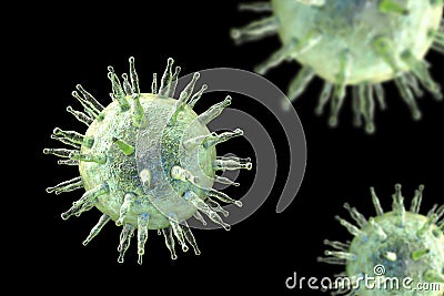 Epstein-Barr virus illustration Cartoon Illustration