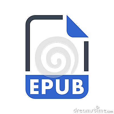EPUB File format icon Vector Illustration