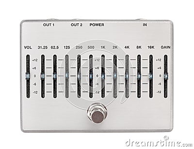 eq guitar pedal Stock Photo