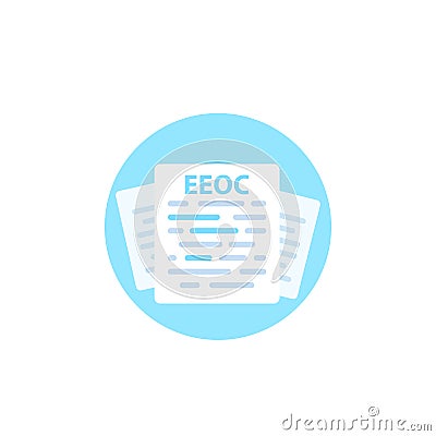 Equal Employment Opportunity Commission, EEOC document vector icon Stock Photo