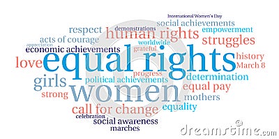 Equal Rights Word Cloud Vector Illustration