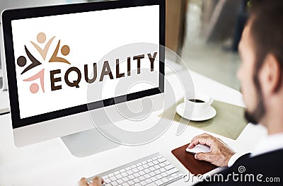 Equality Fairness Fundamental Rights Racist Discrimination Concept Stock Photo